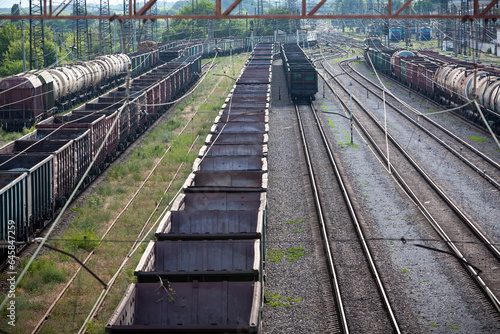 A large railway transport hub for the transportation by freight cars of raw materials from mining and processing plants.