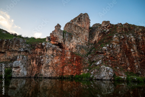 beautiful rocks near the river.chusovaya river
