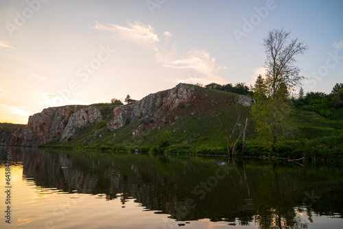 beautiful rocks near the river.chusovaya river