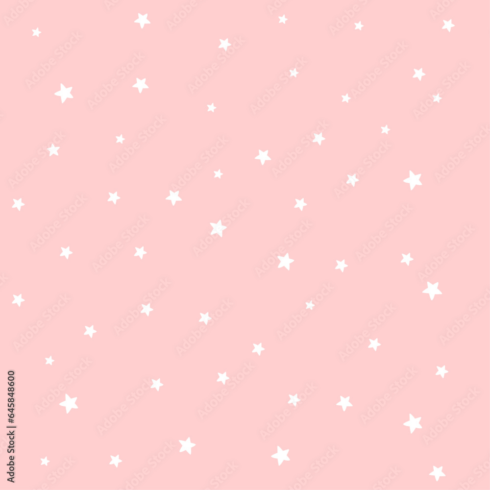 Vector star vector seamless pattern on pink background Vector star vector seamless pattern on pink background