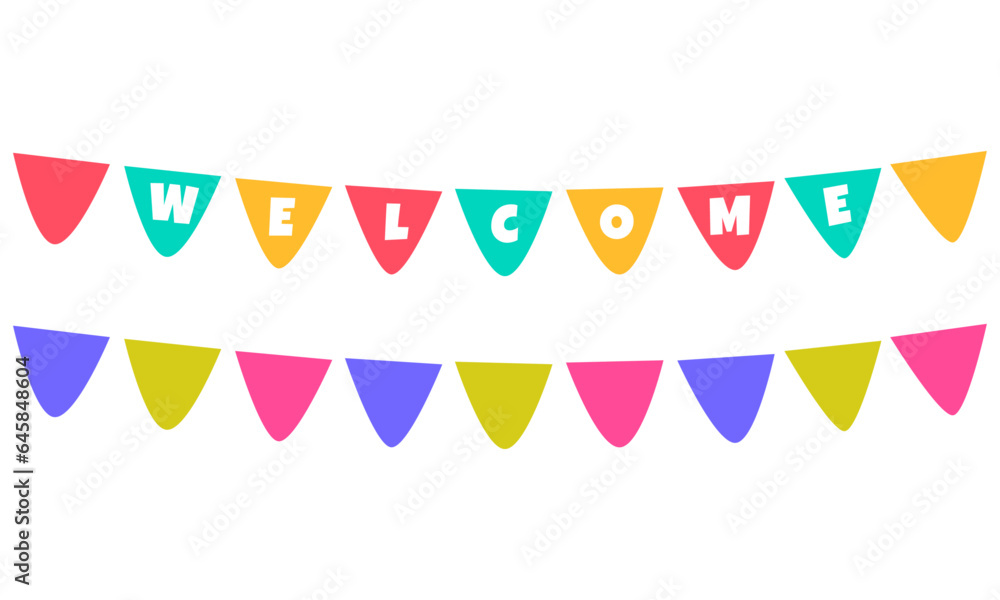 Vector welcome letters banner. stock vector banner Vector welcome letters banner. stock vector banner