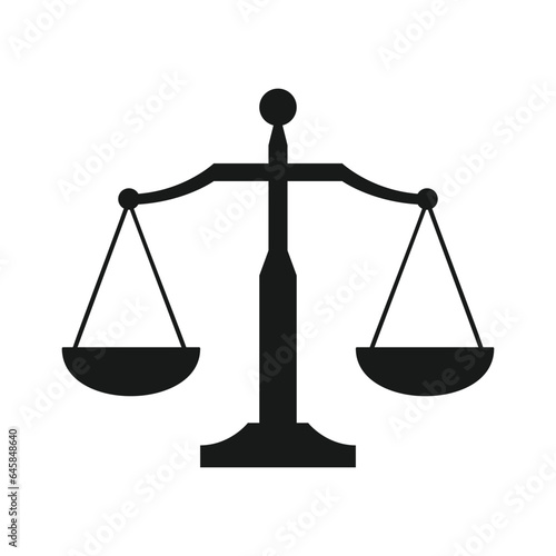 scale of justice icon illustration