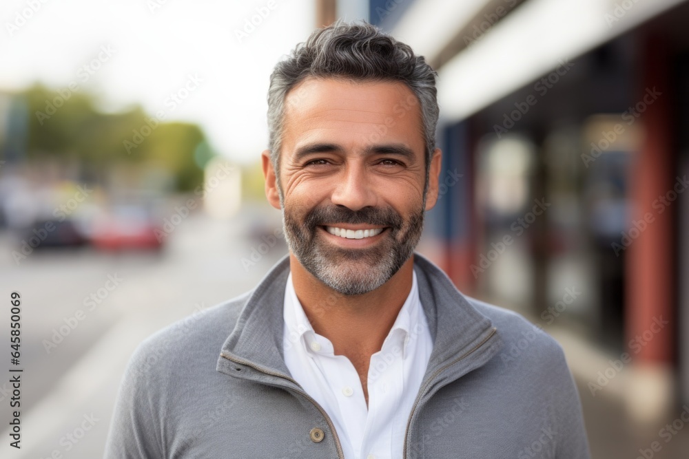 Portrait photography of a Colombian man in his 40s against a white background Portrait photography of a Colombian man in his 40s against a white background