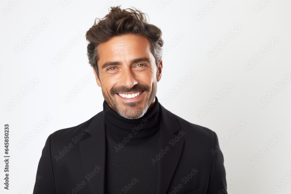 Portrait photography of a Italian man in his 30s against a white background Portrait photography of a Italian man in his 30s against a white background