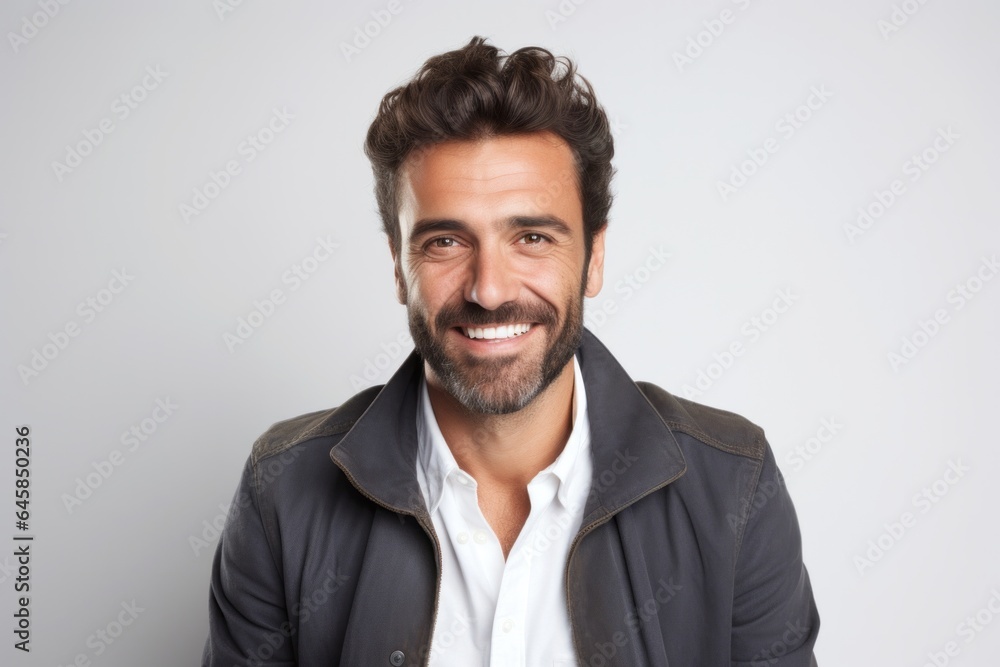 Portrait photography of a Italian man in his 30s against a white background Portrait photography of a Italian man in his 30s against a white background