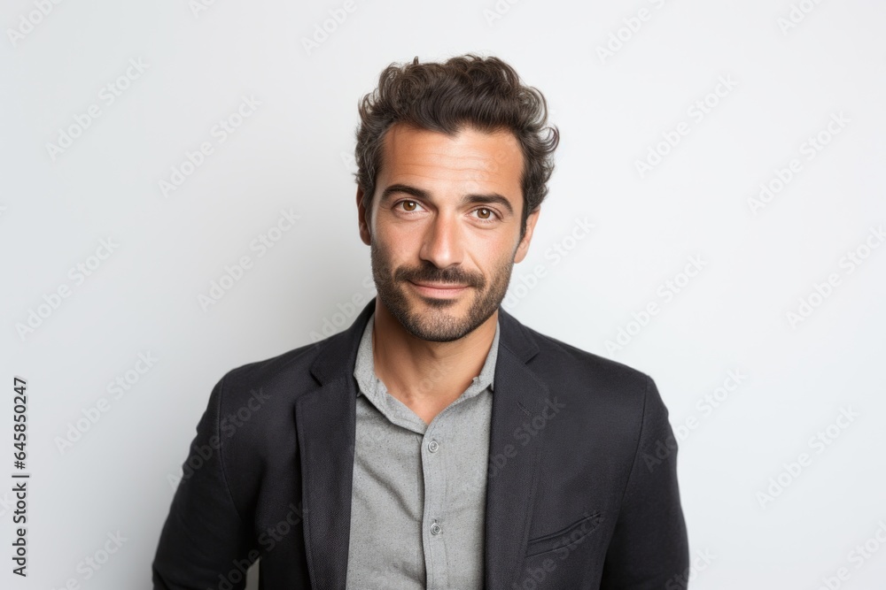 Portrait photography of a Italian man in his 30s against a white background Portrait photography of a Italian man in his 30s against a white background