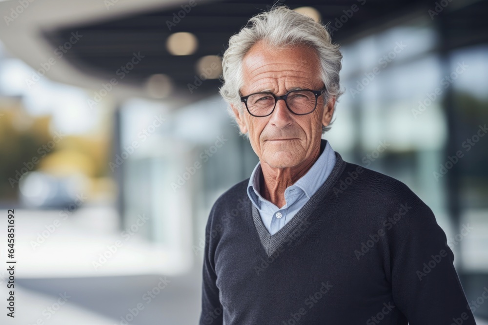 Lifestyle portrait photography of a Italian man in his 70s against a modern architectural background Lifestyle portrait photography of a Italian man in his 70s against a modern architectural background