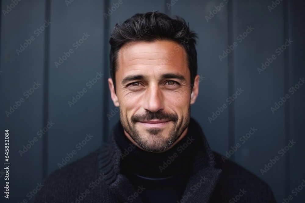 Obraz premium Medium shot portrait photography of a Italian man in his 30s against an abstract background