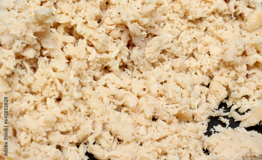 shredded chicken meat. chicken ready to eat. chicken texture. details of shredded chicken. shredded chicken meat. chicken ready to eat. chicken texture. details of shredded chicken.