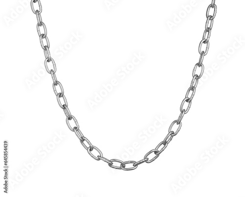 One common metal chain isolated on white