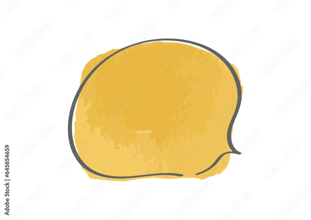 シンプルでおしゃれな手描き水彩風手描き吹き出しのイラスト シンプルでおしゃれな手描き水彩風手描き吹き出しのイラスト