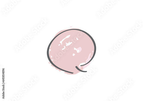 シンプルでおしゃれな手描き水彩風手描き吹き出しのイラスト