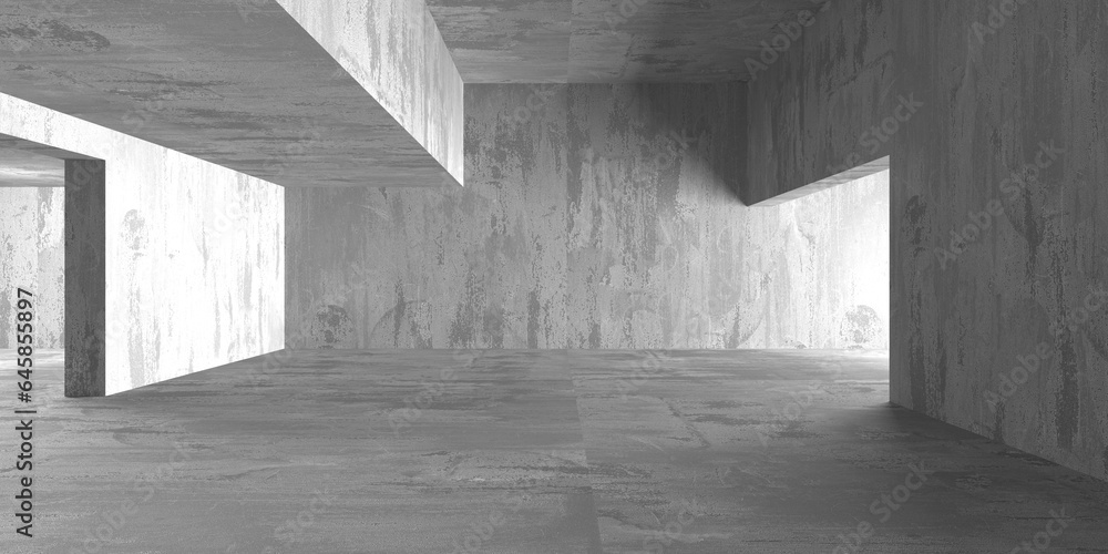 Abstract empty modern interior. Concrete walls Abstract empty modern interior. Concrete walls