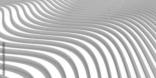 White abstract background with waves band surface © VERSUSstudio