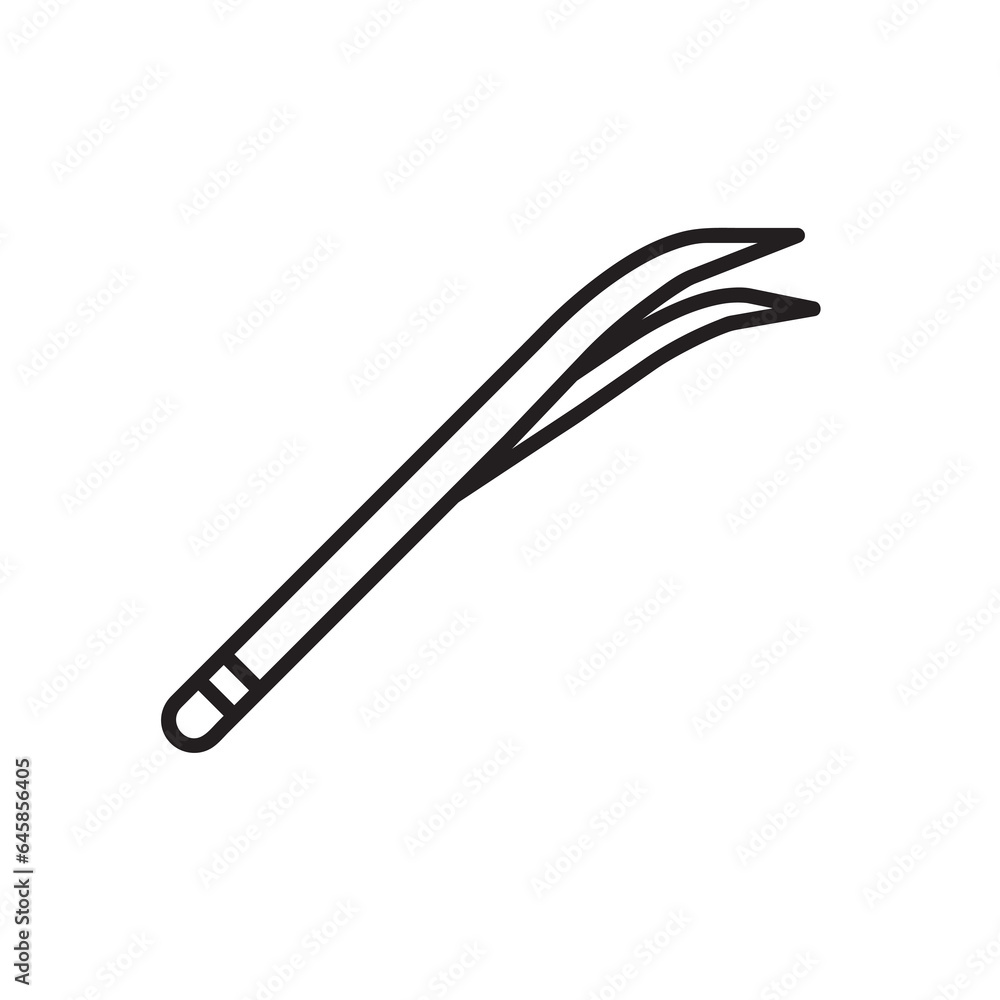 Dental tweezers line icon. Medical tweezers outline vector icon. Symbol, flat illustration on white background..eps Dental tweezers line icon. Medical tweezers outline vector icon. Symbol, flat illustration on white background..eps
