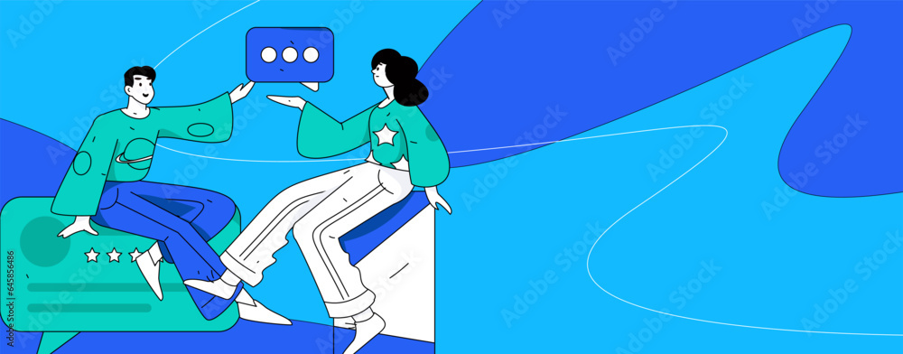 Fototapeta premium Business People Flat Vector Concept Operation Hand Drawn Illustration 