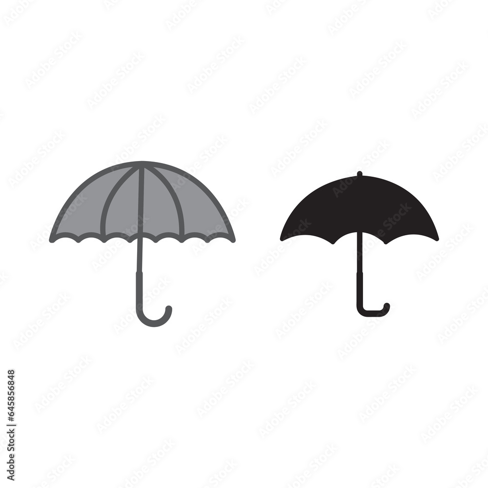 Umbrella line icon, outline, Keep dry symbol, logo illustration flat illustration on white background..eps