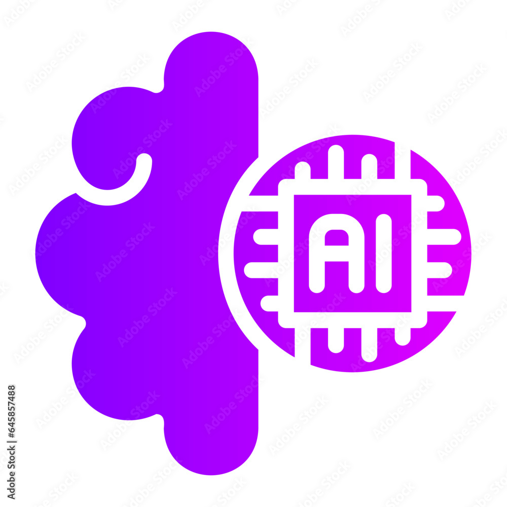 machine learning gradient icon machine learning gradient icon