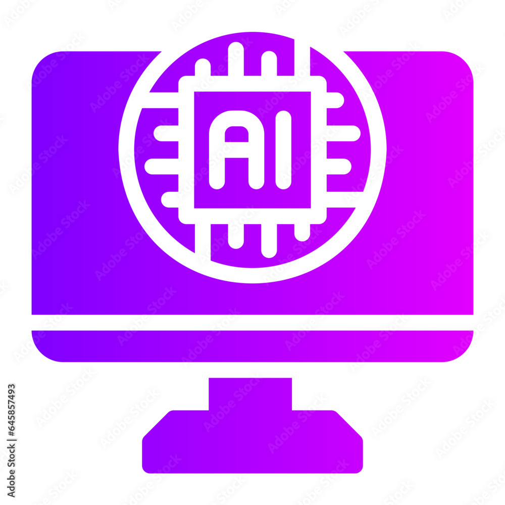 monitor gradient icon