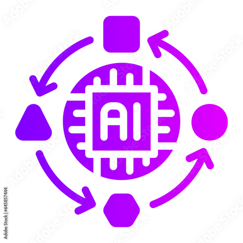 artificial intelligence gradient icon