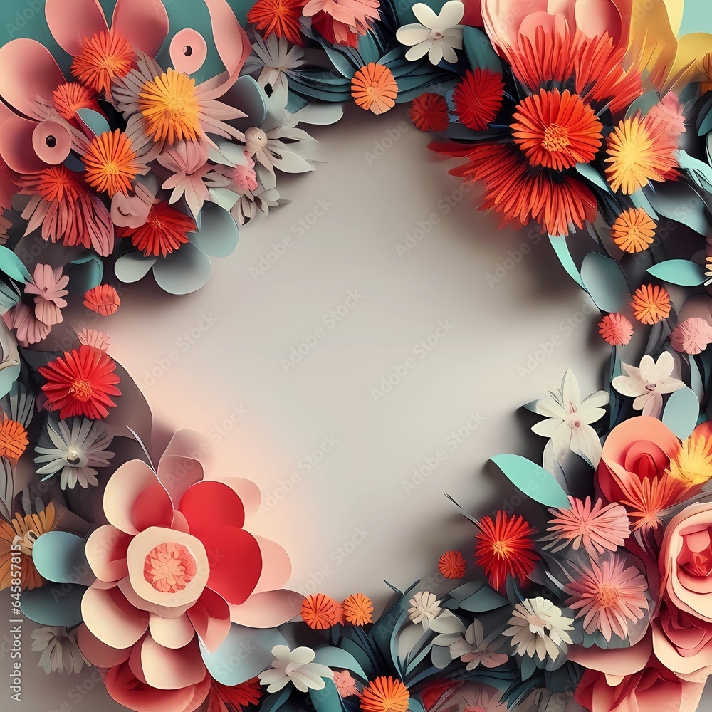 frame with flowers frame with flowers