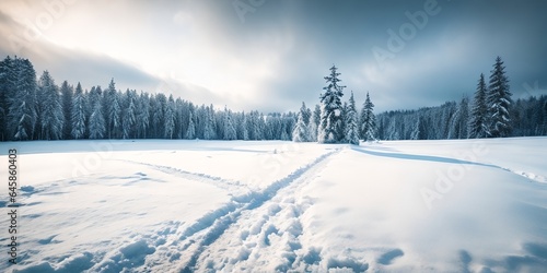 Winter landscape, generative ai © progressman