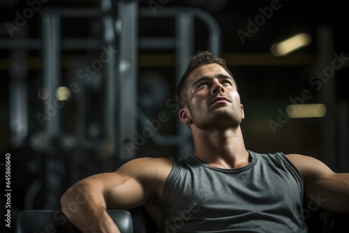 A young man in a gym.