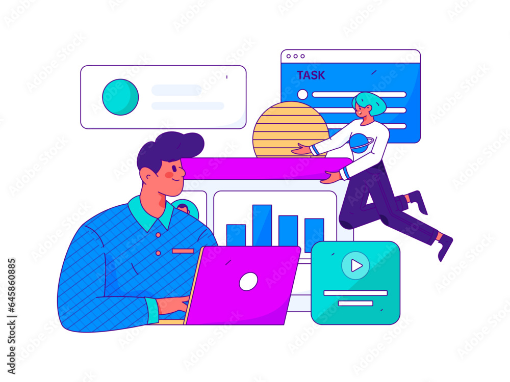 Business People Flat Vector Concept Operation Hand Drawn Illustration
Business People Flat Vector Concept Operation Hand Drawn Illustration