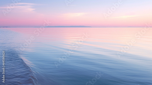 Beautiful seascape, water surface and sky with clouds. Nature composition.
