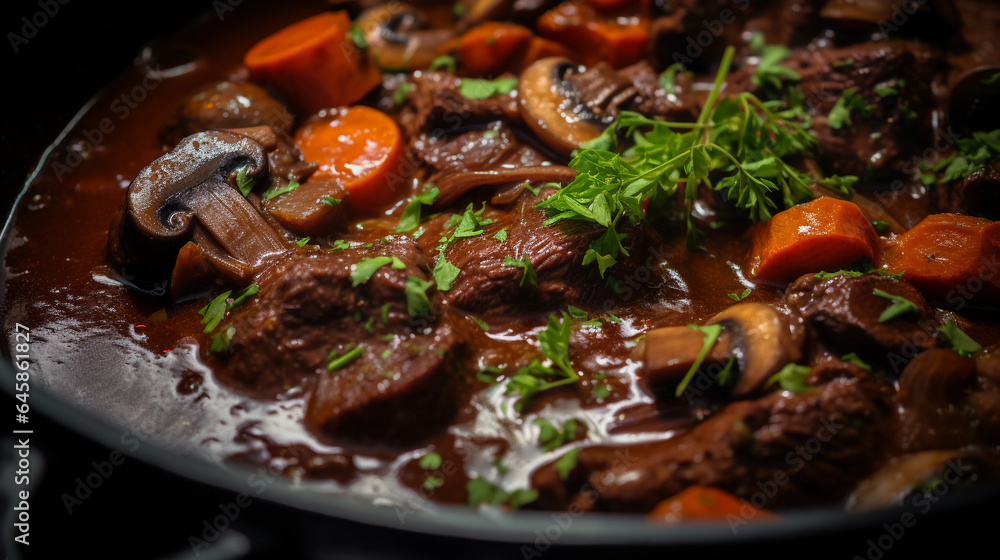 Beef Bourguignon - traditional France food Beef Bourguignon - traditional France food