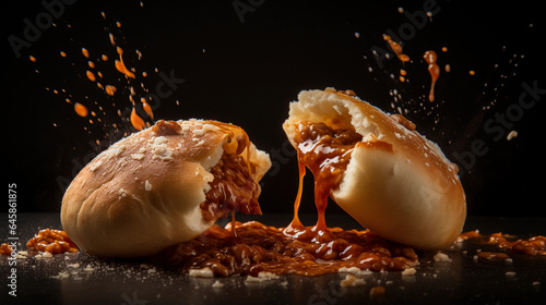 Fototapeta Naklejka Na Ścianę i Meble -  Beef Pirozhki - traditional russian food 