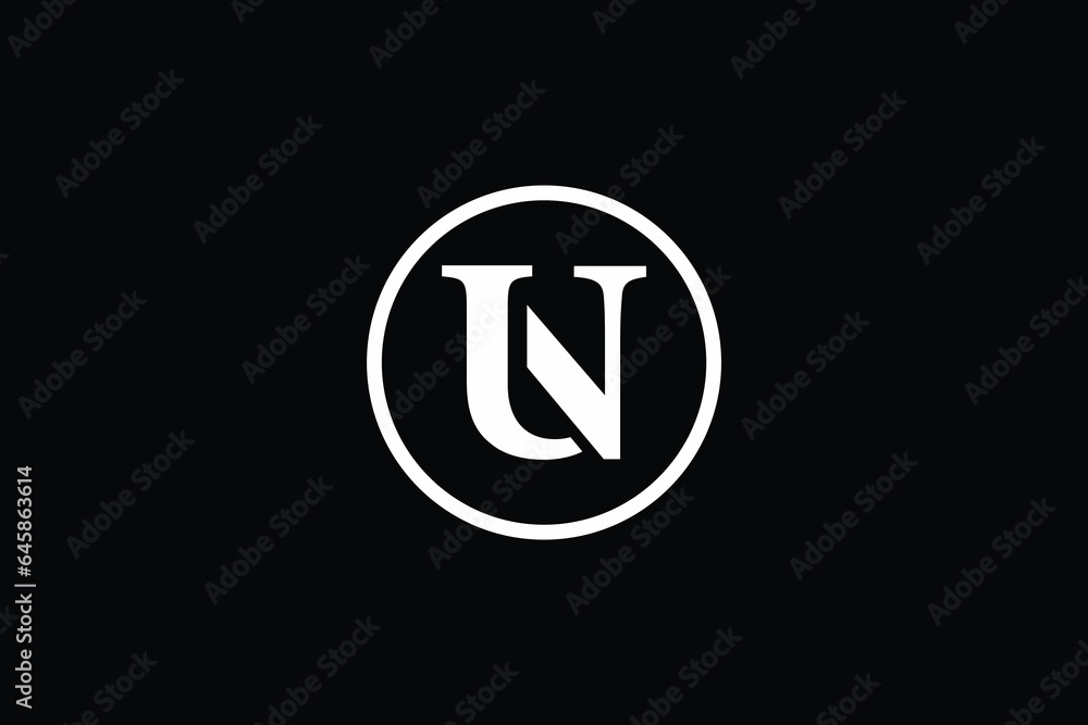 Trendy and minimal letter U N vector logo design Trendy and minimal letter U N vector logo design