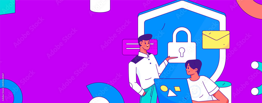 Fototapeta premium Business People Flat Vector Concept Operation Hand Drawn Illustration