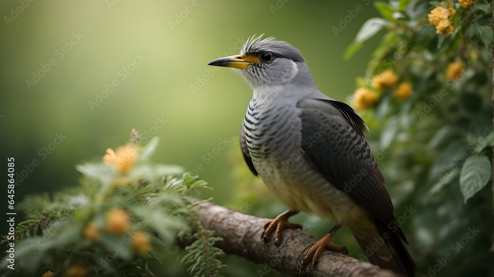 A cuckoo bird on nature background. A cuckoo bird on nature background.