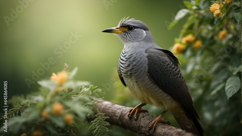 A cuckoo bird on nature background. 