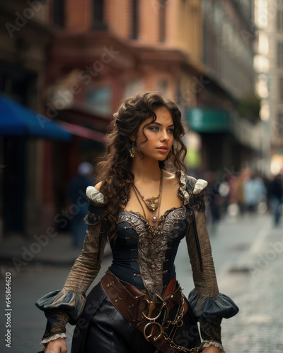 beautiful steampunk style woman