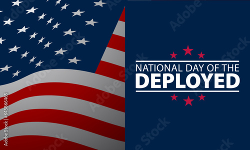 National Day Of The Deployed background vector illustration