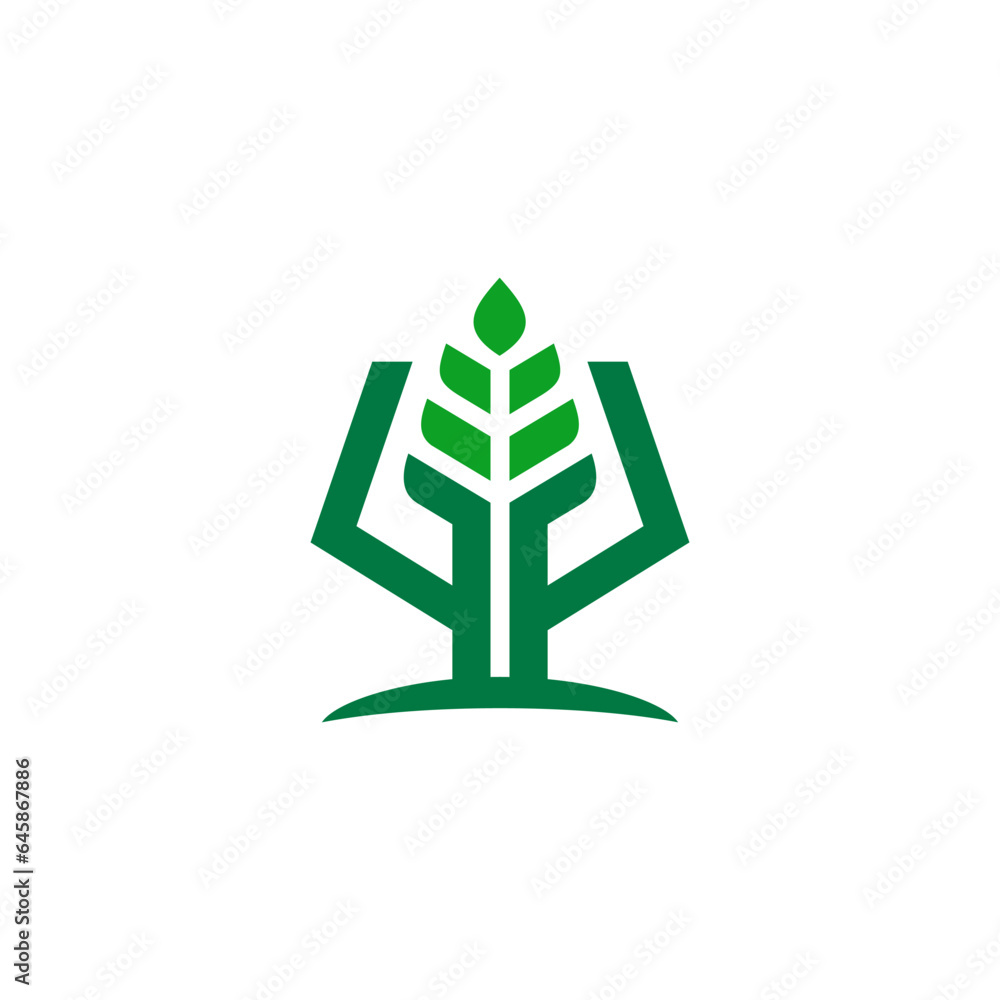 eco friendly icon human hand as tree with green leaves - concept vector. The graphic illustration also represents nature protection, ecology, environment conservation eco friendly icon human hand as tree with green leaves - concept vector. The graphic illustration also represents nature protection, ecology, environment conservation