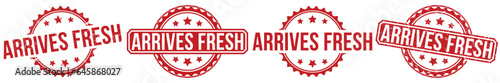 Arrives Fresh rubber stamp vector illustration on white background. Arrives Fresh rubber stamp.