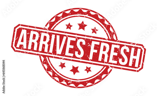 Arrives Fresh rubber stamp vector illustration on white background. Arrives Fresh rubber stamp.