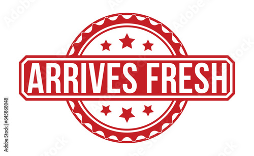 Arrives Fresh rubber stamp vector illustration on white background. Arrives Fresh rubber stamp.