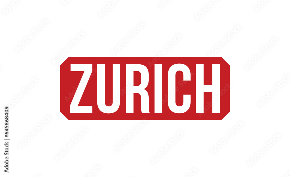 Fototapeta premium Zurich Red Rubber Stamp vector design.