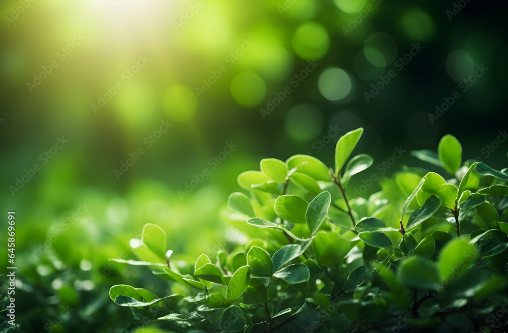 green leaves in the sun