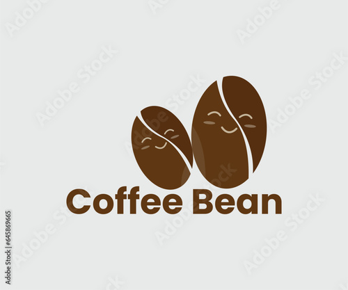 Cute coffee bean design for company logo