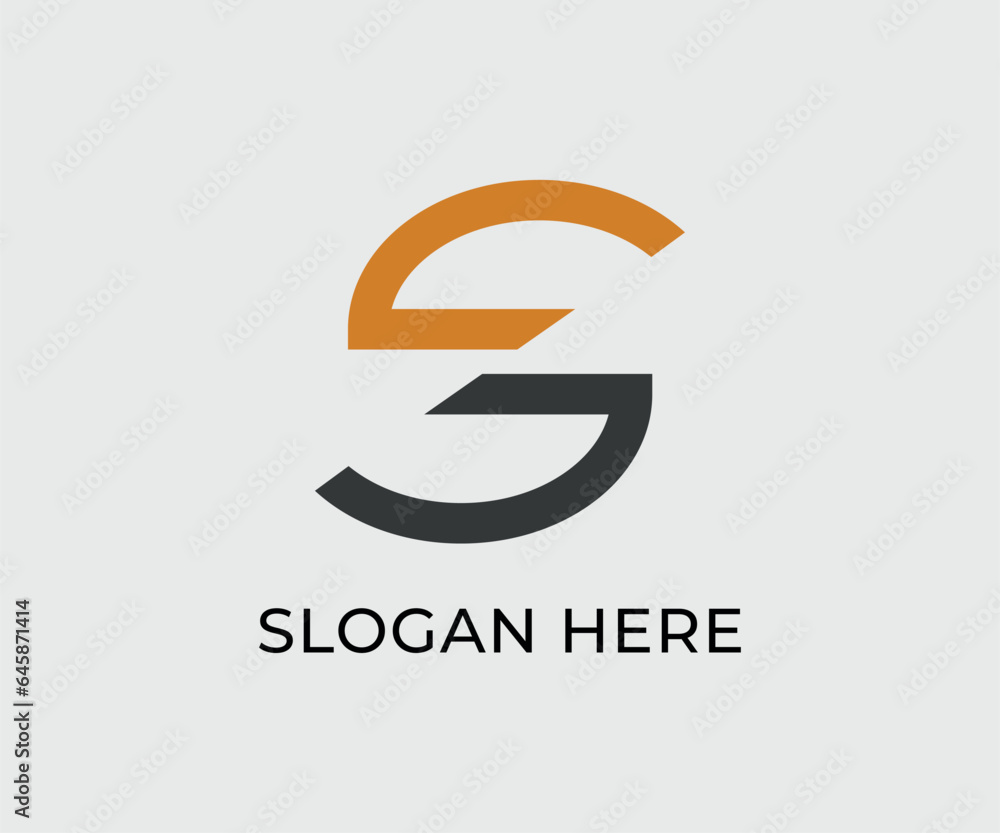 S font slices design for company logo