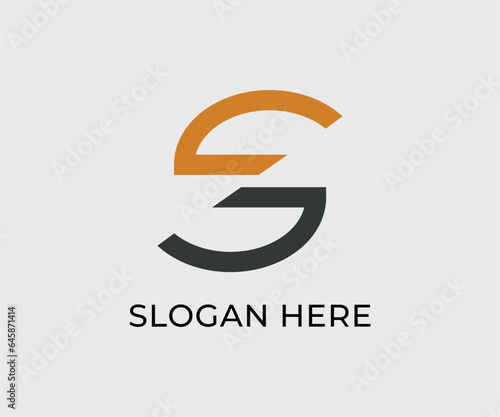 S font slices design for company logo