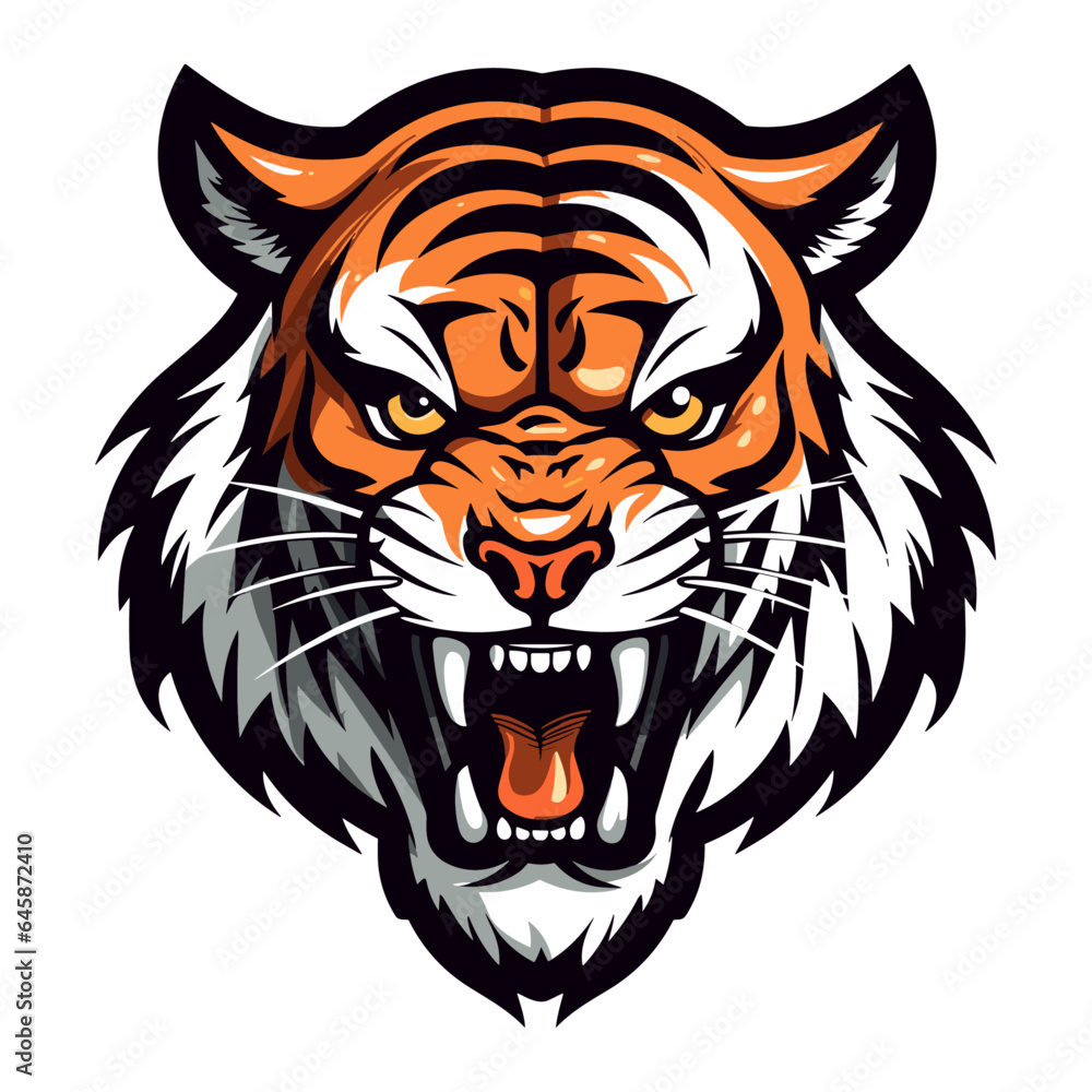 Tiger head vector illustration