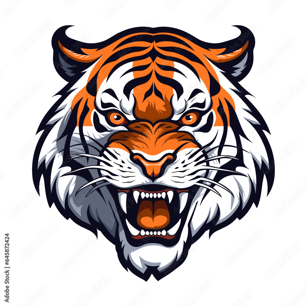 Tiger head vector illustration Tiger head vector illustration