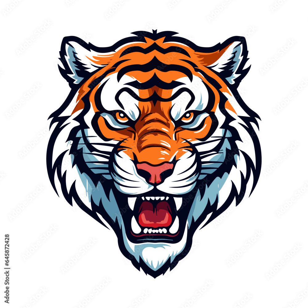 Tiger head vector illustration