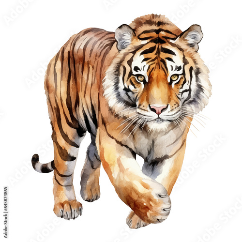 tiger watercolor illustration  generative AI